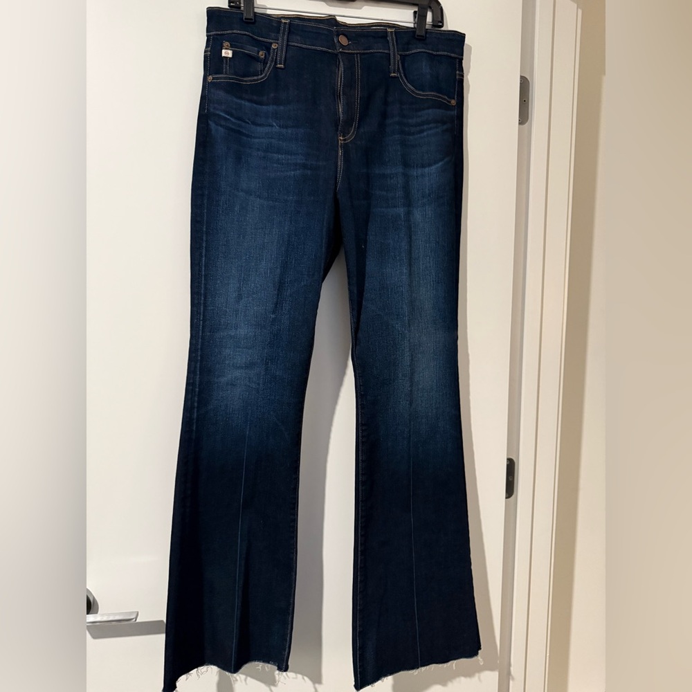 AG Adriano Goldschmied Dark Blue Flare Jeans